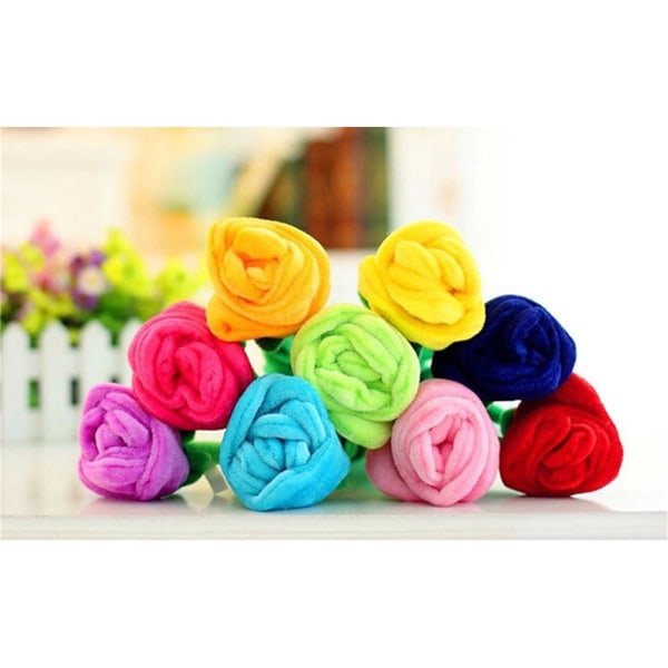 Plysj Rose Blomster Bryllupsblomster GUL yellow