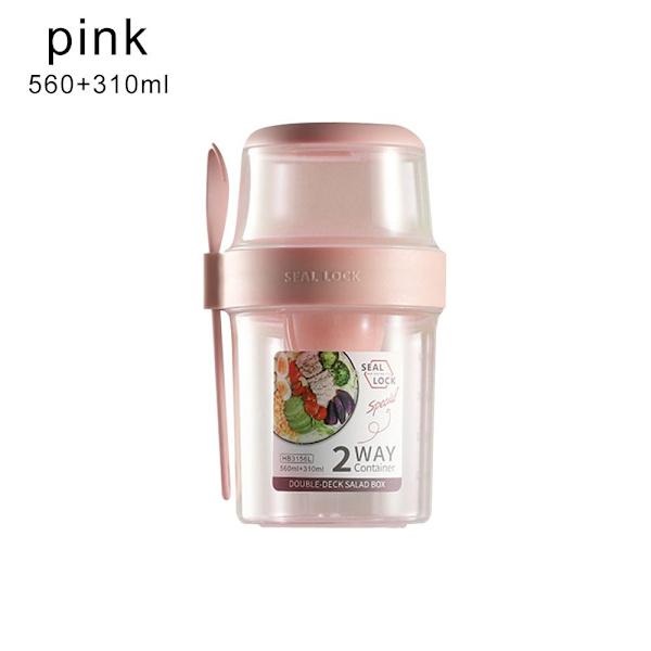 Fersk boks forseglet beholder ROSA 560+310ML 560+310ML pink 560+310ml-560+310ml
