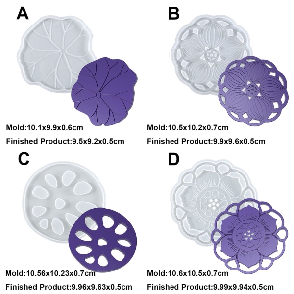 Agate Coaster Harpiksstøpeformer Mandala Coaster C C C