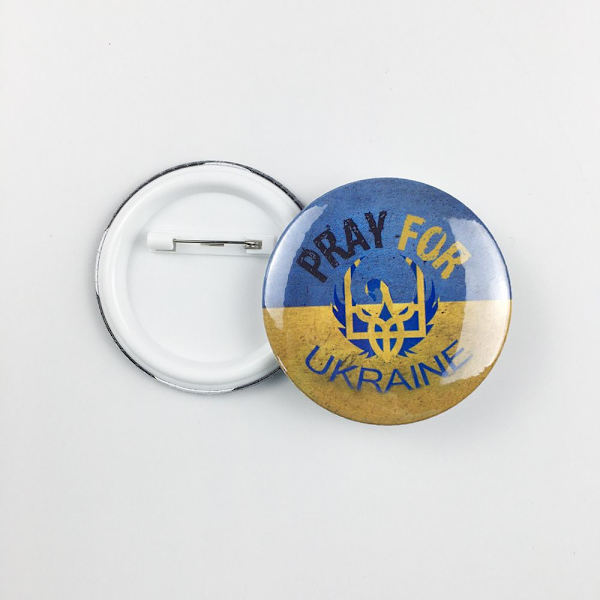 Pin Badge Ukrainsk kartflagga G G