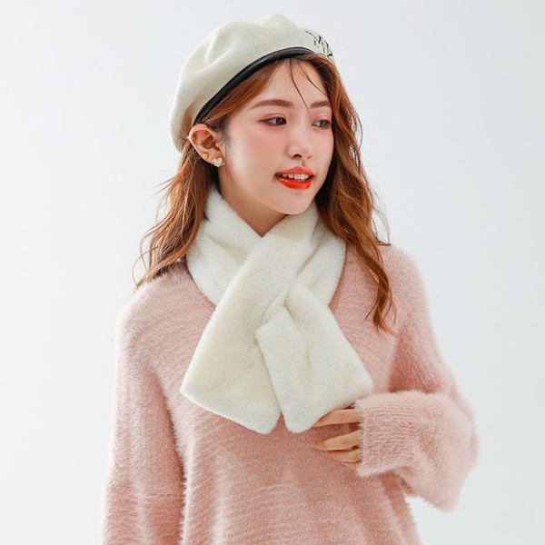 Cross Scarf Halsduk Wrap BEIGE Beige