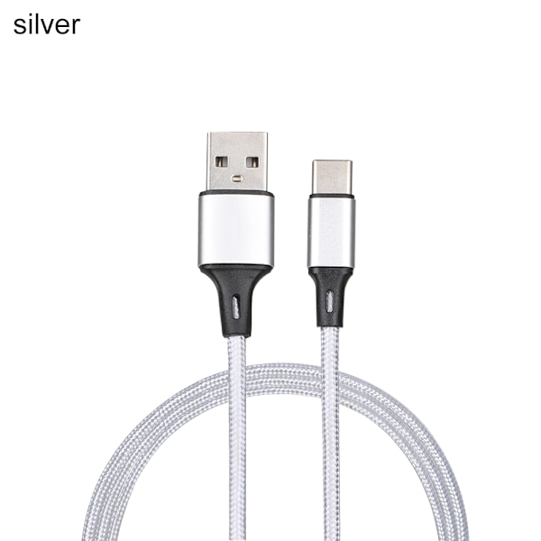 USB Type C Kabel Hurtiglader SØLV 1M silver 1M