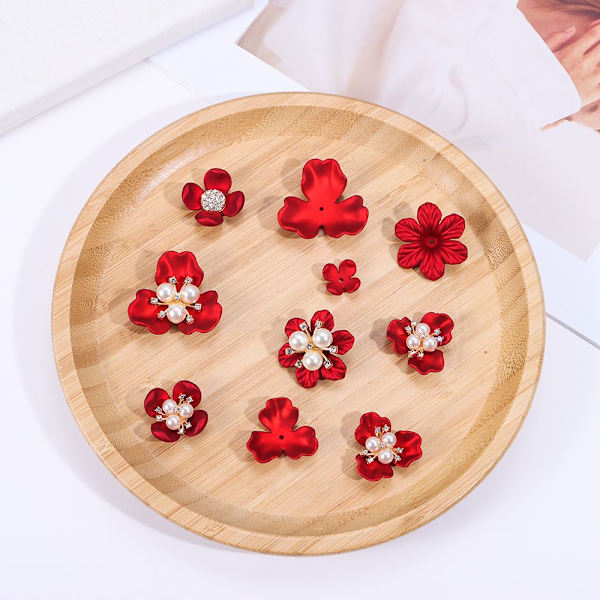 5PCS pärlknapp Rhinestone -knappar 1 1