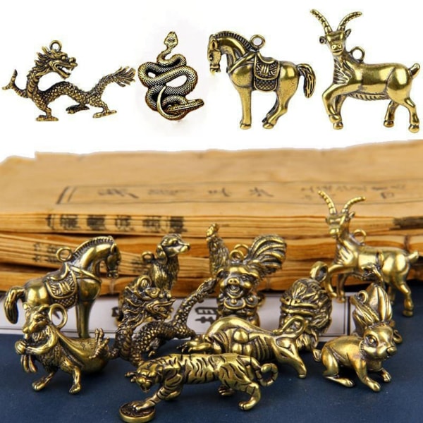 Härkä Ornamentti Veistos Kupari Miniatyyrit Figuurit RAT