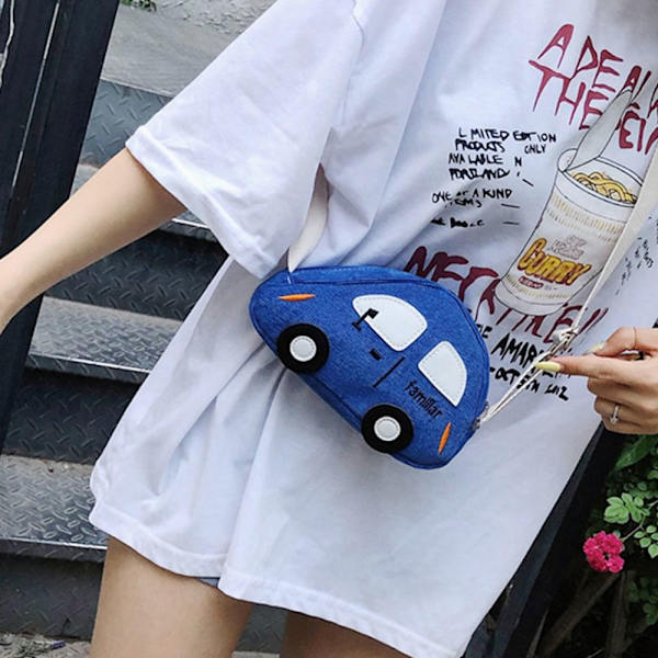Cartoon Car Bag Crossbody Bag BLÅ blue
