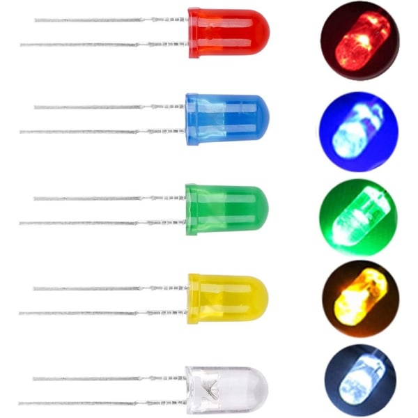 200st LED Lamp Beads 5mm LED Light Light Emitting Diode 3mm and 5mm200pcs