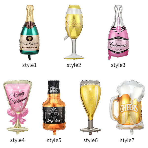 Helium Ballon Champagne Goblet Ballon STYLE3 STYLE3 style3