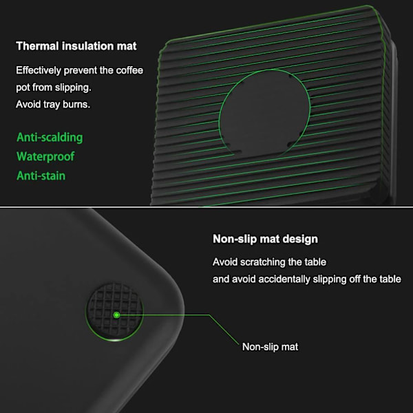 Dryp kaffevægt Elektronisk digital køkkenvægt SORT 5KG Black 5kg 0.1g