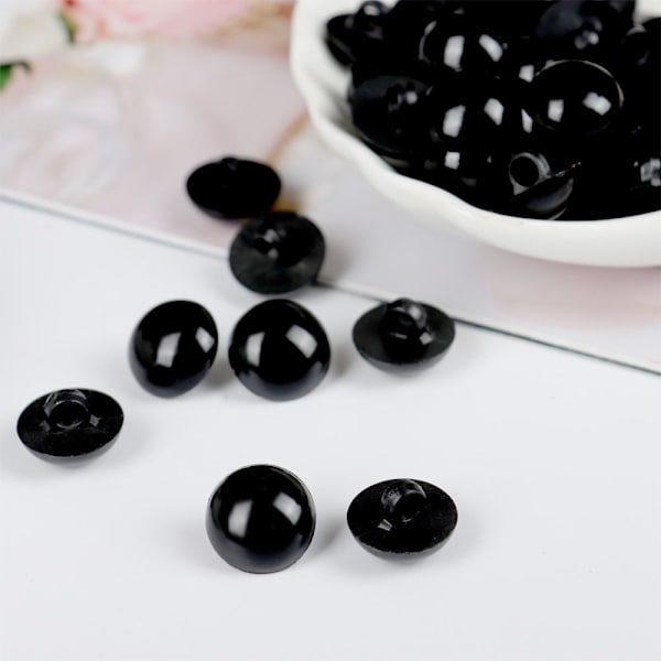 50st Black Safety Eyes Dolls Tillbehör 15MM 15mm