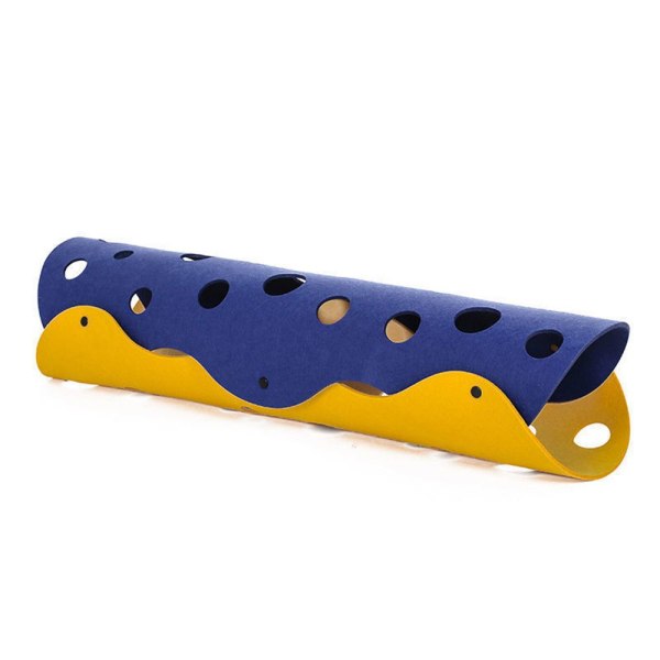 Filt Pom Skjøting Cat Tunnel BLÅ-GUL BLÅ-GUL blue-yellow