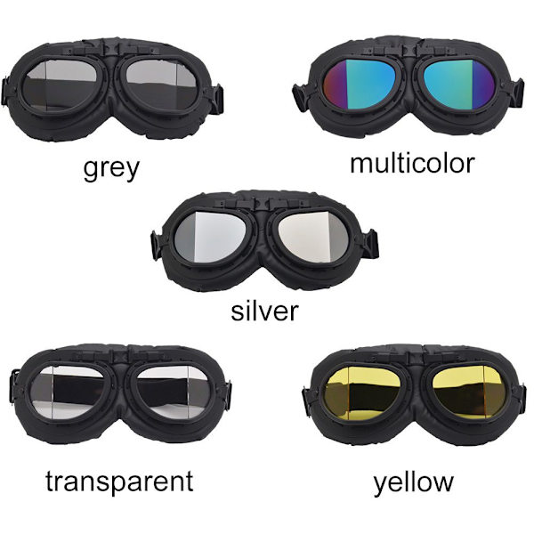 Motorcykelbriller Vindtætte linser TRANSPARENT Transparent
