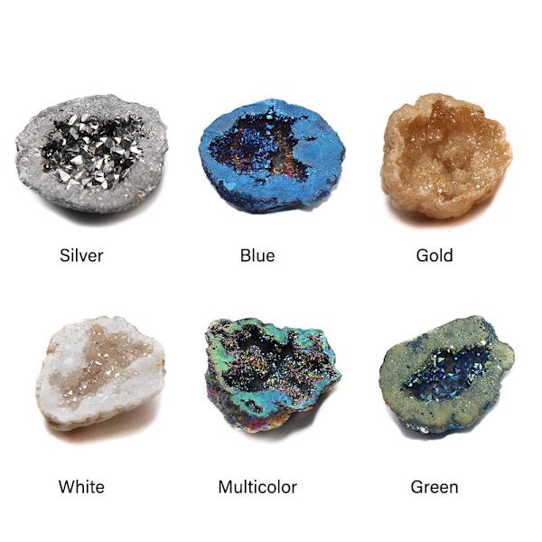 Crystal Cornucopia Natural Agat Geode BLÅ blue