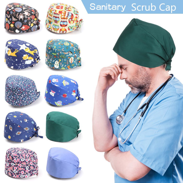 Scrub Cap Print Caps 10 10