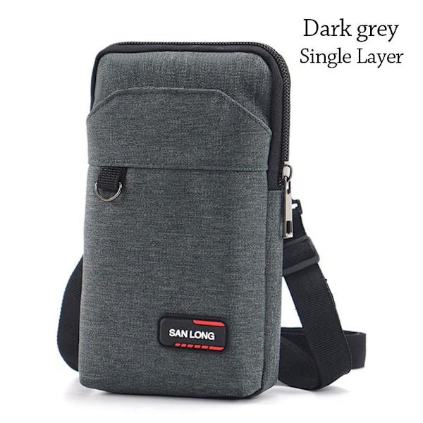 Vyötärölaukku Waist Fanny Pack TUMMANHARMAA YKSIKERROS YKSI KERROS dark grey Single Layer-Single Layer