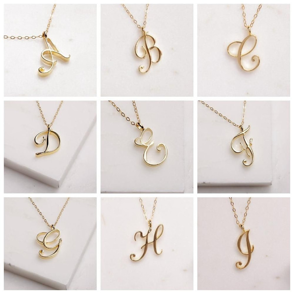 Alphabet Initial Necklace Alphabet Pendant E E E
