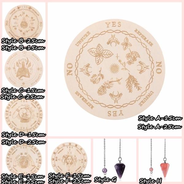 Puinen Pendulum Board Slice Wood Base STYLE A-15CM Style A-15cm