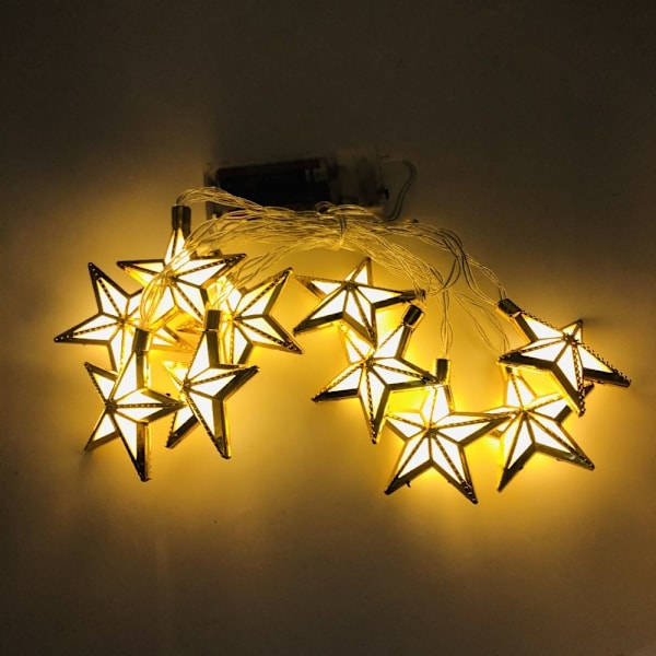 EID Mubarak Belysning Led Ljusslinga WARM WHITE STAR warm white star