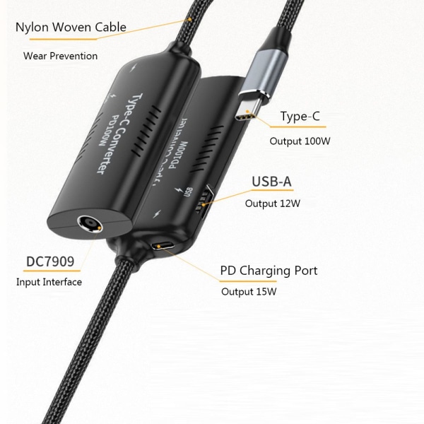 Oplader Konverter USB Type C DC 55 21 DC 55 21 DC 55 21