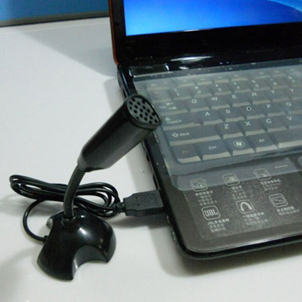 USB Mikrofon Högtalare Mic SVART black