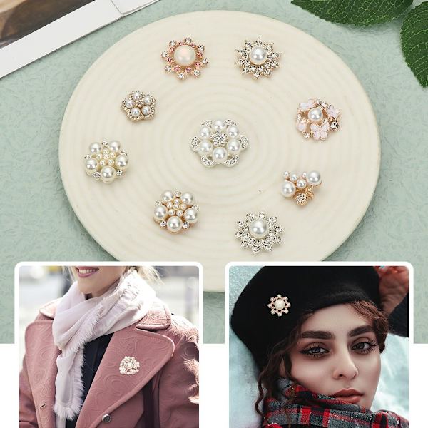 5 kpl Pearl Button tekojalokivipainikkeet 2 2