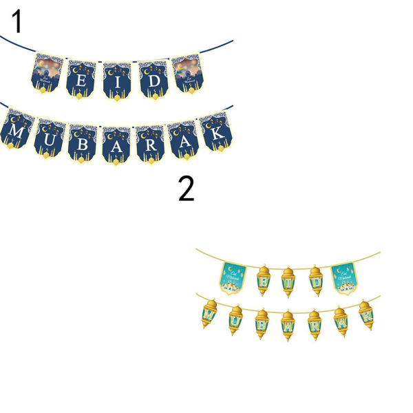 Eid Mubarak Banner Bunting Garland