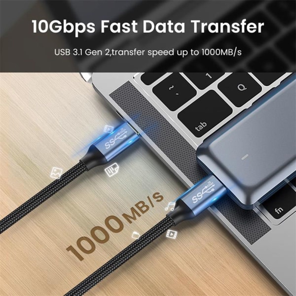 C-tyypin kaapeli USB 3.1 Gen 2 2M 2m