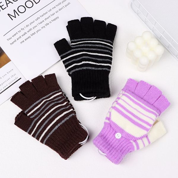 Sähkölämmityshanskat Full & Half Finger Gloves MUSTA black