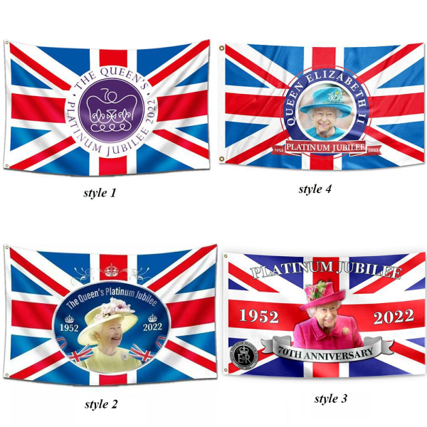 Queen Platinums Jubilee Flag 2022 Queen Banner STYLE 11 STYLE 11 style 11