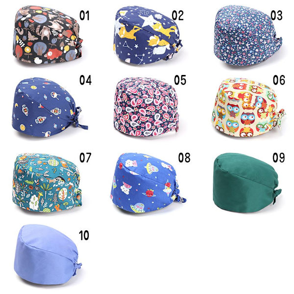 Scrub Cap Print Caps 10 10