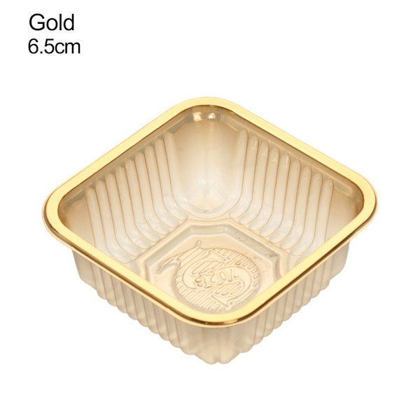 100 stk Månekakebrett Plastbrett GULL 6.5CM 6.5CM gold 6.5cm-6.5cm