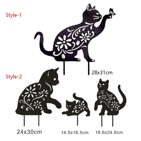 3ST/ Set Kattdekoration Lovely Cat Silhouette 3ST/ SET 3ST/ SET 3PCS/Set
