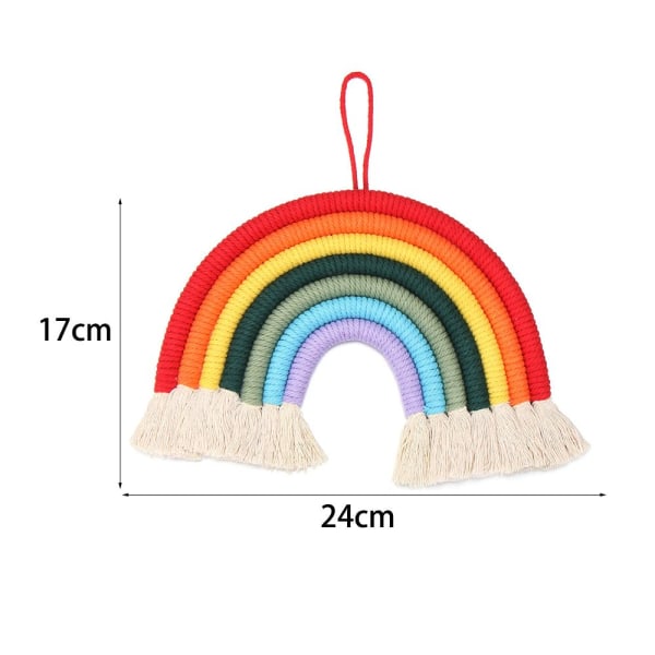 Rainbow Tapestry Macrame seinäteline 2 2