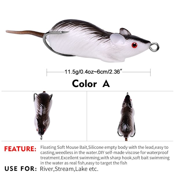 Fiskedrag Mus Lure FÄRG A FÄRG A Color A