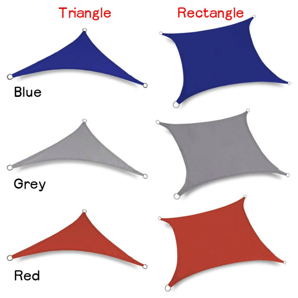 Sun Shade Sail Polyesteri UV Block PUNAINEN NELIKULMIO red