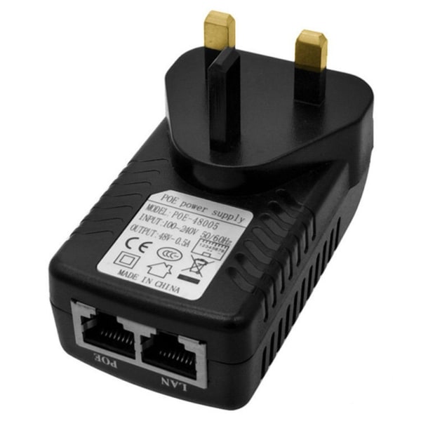 POE Injektor Strømforsyning Adapter. 24V 0,5A 24V 0.5A