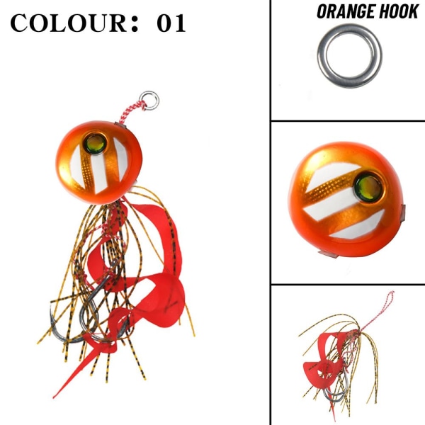 Partakalastusuhe Jig-syötti ORANSSI KOUKKU ORANSSI KOUKKU Orange Hook