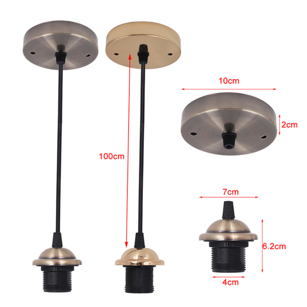 Lampfot Glödlampshållare SVART Black