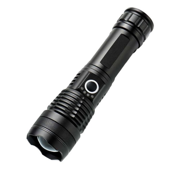 LED Super Bright Zoom Lommelykt Kraftig lommelykt USB Oppladbar