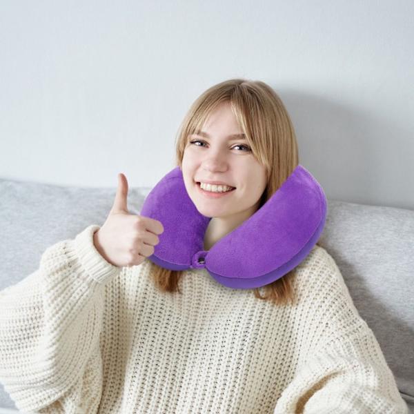 Fluffiga kuddar U-formad resekudde GUL yellow