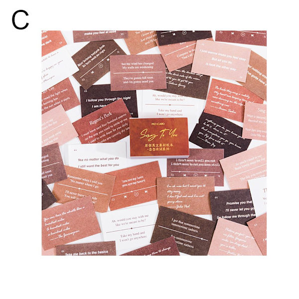 100 st dekorativt pappersmaterial Papper C C