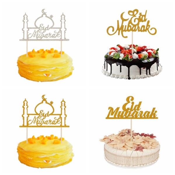 Eid Mubarak Bakning Cake Toppers B-10PCS B-10pcs