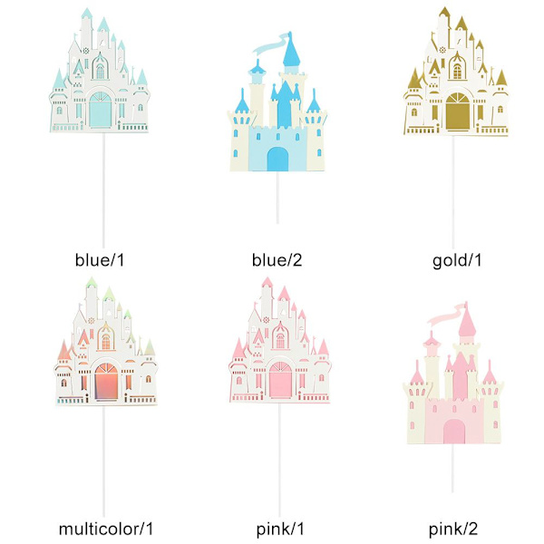 Castle Cake Topper Linnalippu RUUNANINEN 1 1 pink 1-1