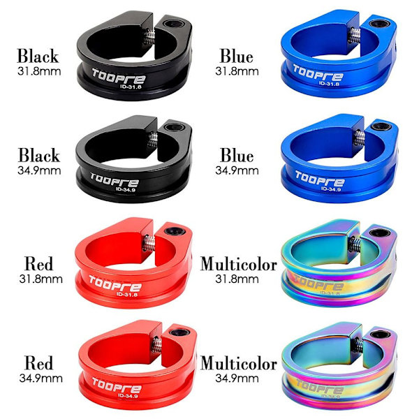 Cykelsædeklemme Cykelsadelpindeklemmer MULTICOLOR 34,9MM Multicolor 34.9mm