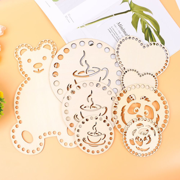 Puulankalevy kirjontalangan organizer PANDA-M (10 kpl) Panda-M(10pcs)