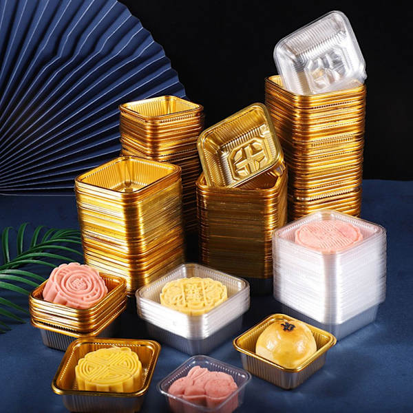 100 stk Månekagebakke Æggeblomme CrispTray GULD 7,5X3CM 7,5X3CM gold 7.5x3cm-7.5x3cm