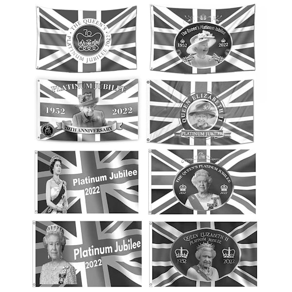 Queen Platinums Jubilee Flag 2022 Queen Banner STYLE 1 STYLE 1 style 1