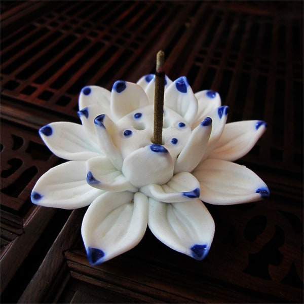 Keramisk brennerholder Lotus Flower Røkelsekar 04 04 04