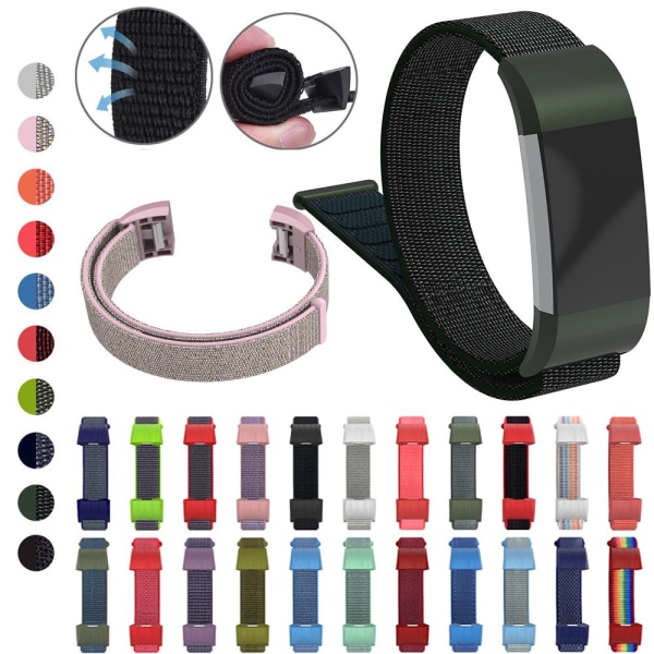 Watch Band Nylon Loop Strap Armbånd 9-PEACH 9-Peach