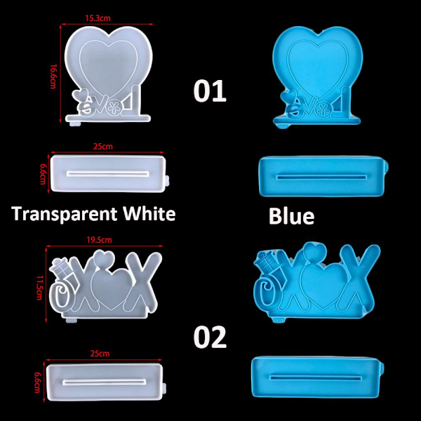 Fotoramme Epoksyform TRANSPARENT HVIT 03 03 transparent white 03-03