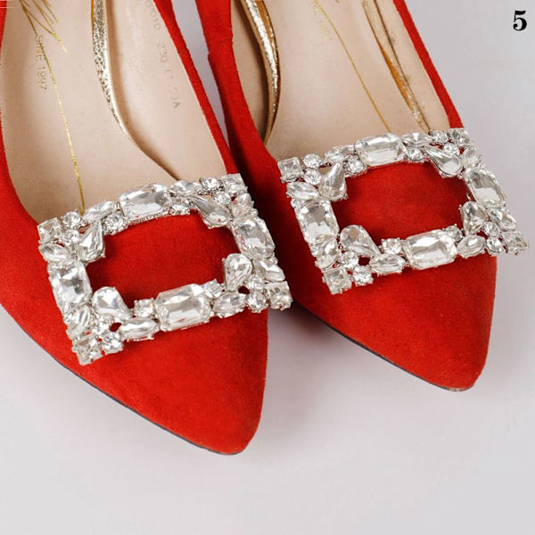 1 par Shoe Clips Charm Spänne 5 5 5